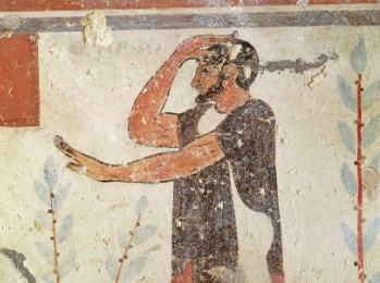 Etruscan - Priest making a ritual gesture from the Tomb of the Augurs c - MeisterDrucke-300597